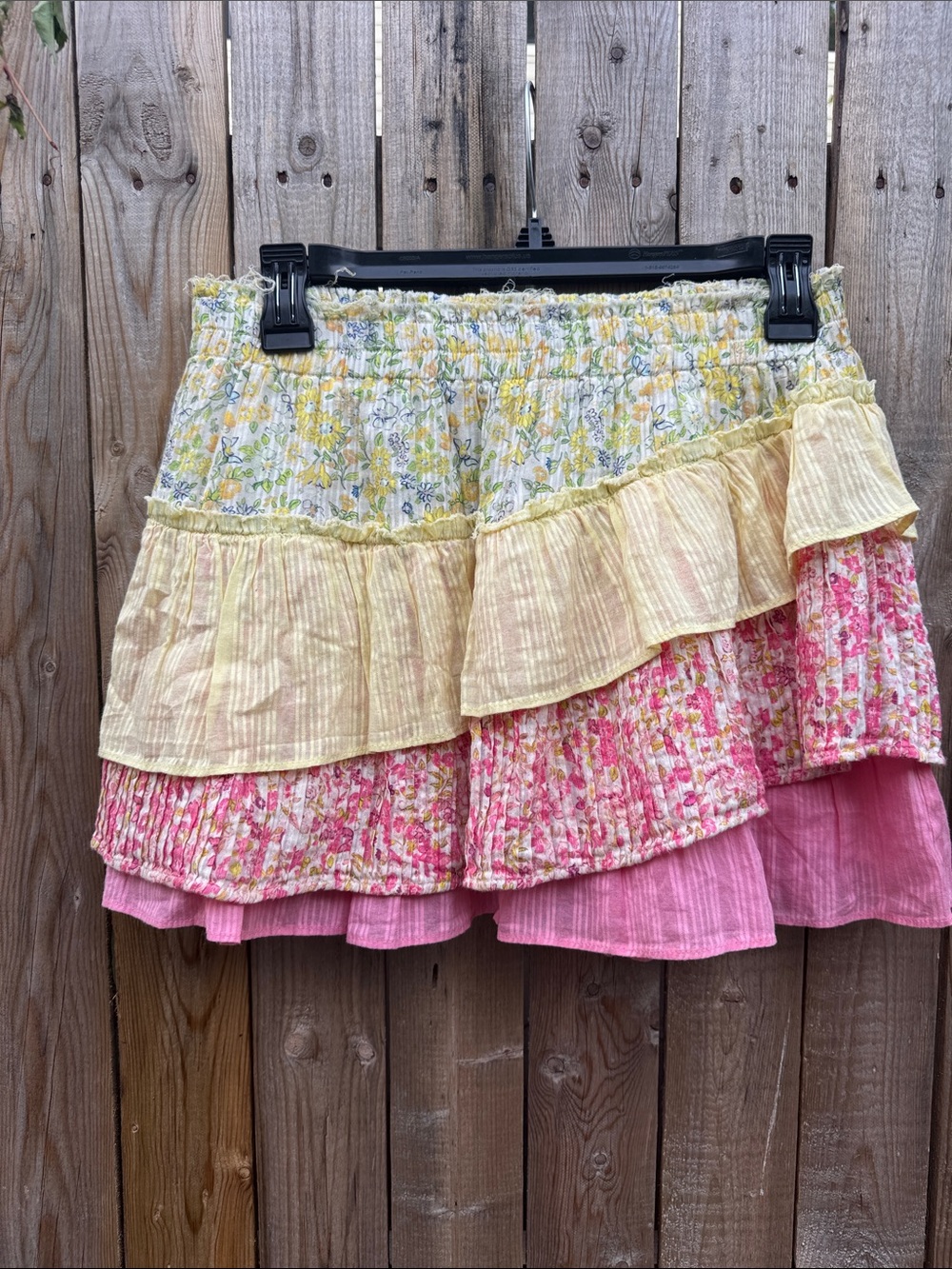 LoveShackFancy ruffled Floral Smocked Skirt
